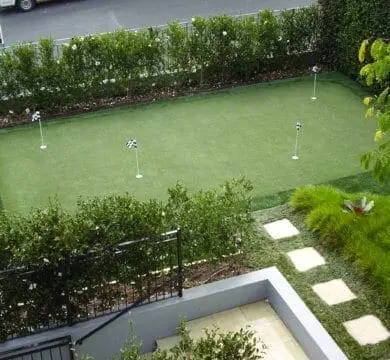 Putting green is an ideal way to add visual interest to a residential or commercial space