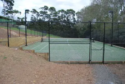 Constructing private tennis facility