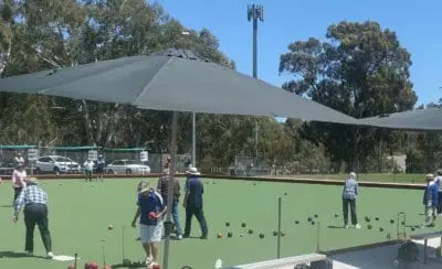 Modbury Bowling Club with synthetic bowling surfaces