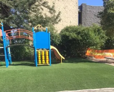 The junior playground at St Simon the Apostle Primary School