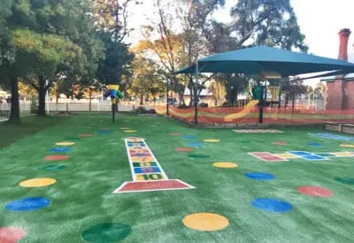 Colourful Designs And Games playfround at Carisbrook Primary School