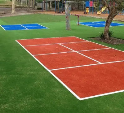 The bright, cheerful Tiger Turf playground