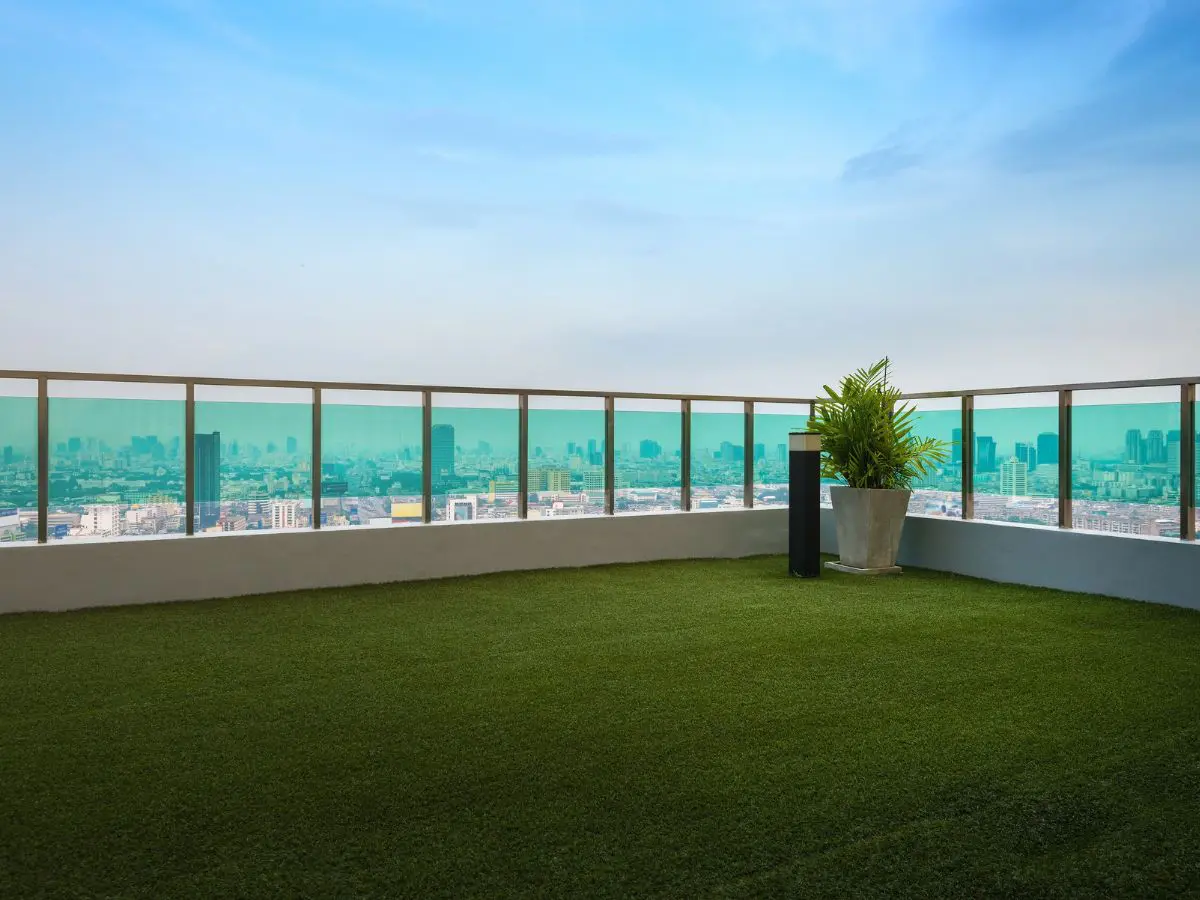 artificial grass on rooftop