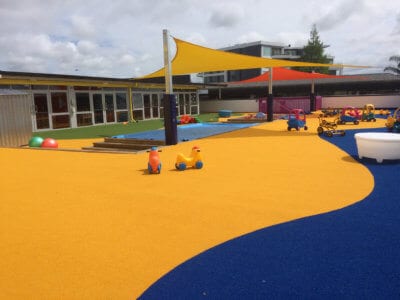Synthetic TigerTurf playground