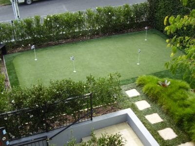 Putting green is an ideal way to add visual interest to a residential or commercial space