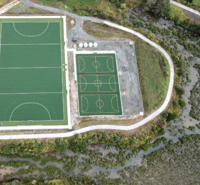 Top view of Football field