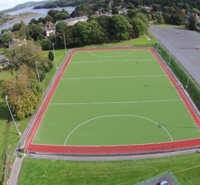 Top view of Newtown School Hockey with TigerTurf Artificial Grass