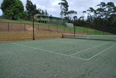 large flat playing area to play tennis