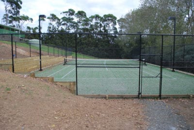 Constructing private tennis facility