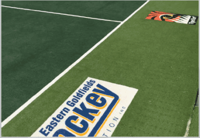 The TigerTurf Evo Pro hockey surface is a big hit with the Kalgoorlie players.