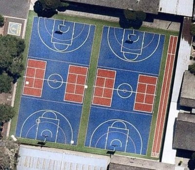 Top View of Donvale Primary School multi-courts
