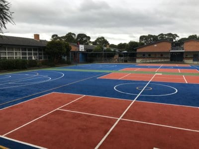 TigerTurf Tournament multi-courts at Donvale Primary school