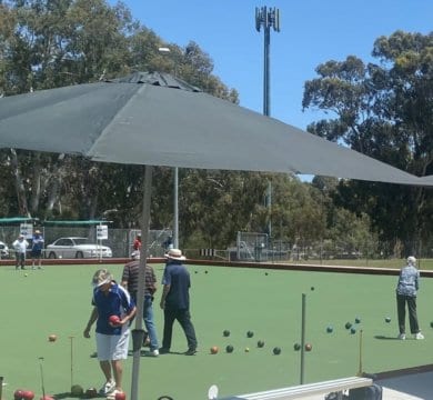 Modbury Bowling Club with synthetic bowling surfaces