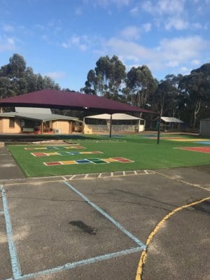 Overview TigerTurf playground at Dunolly Primary School