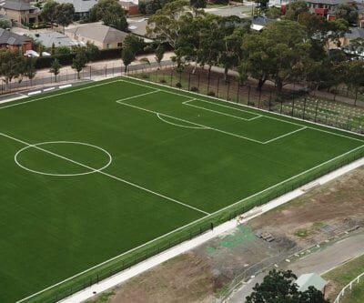 Multi Sports soccer field with TigerTurf TigerWeave