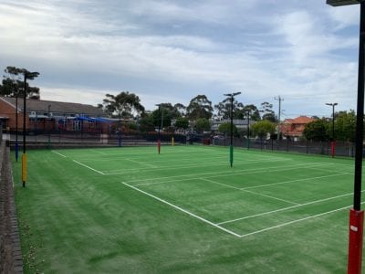 St Therese’s School with excellent tennis surface