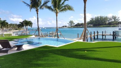 Landscape Envy with pool Tiger Turf Artificial Grass