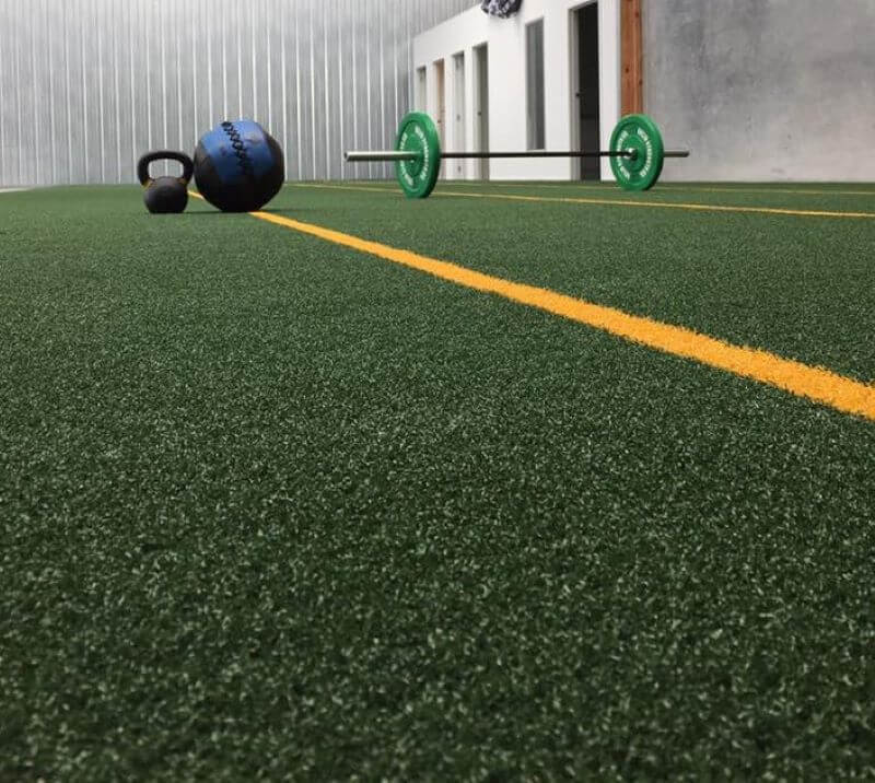 Installing Synthetic Grass at Gym