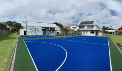 blue turf court