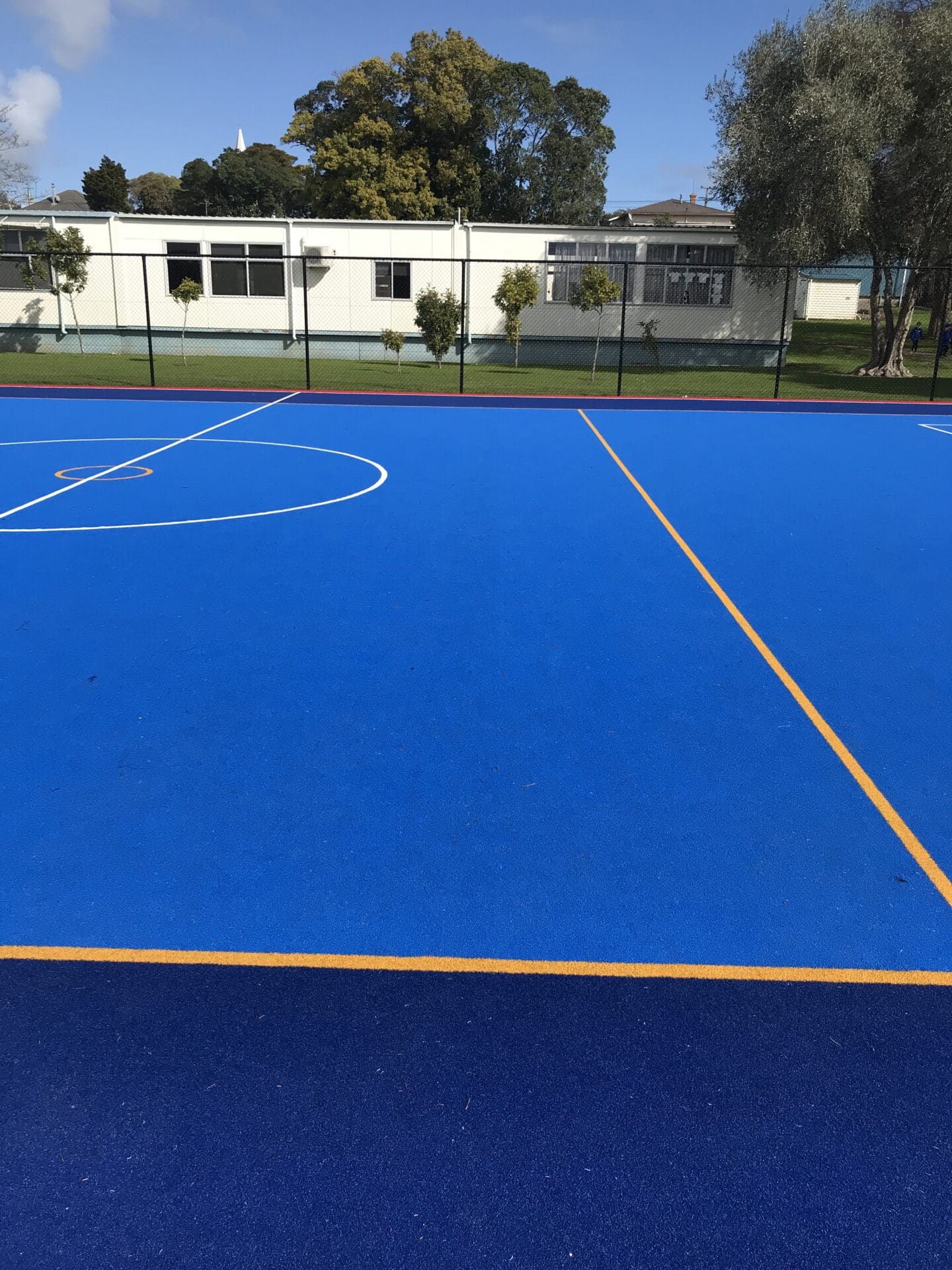 The TigerTurf Advantage all-weather multi-sport court is in play every day of the year