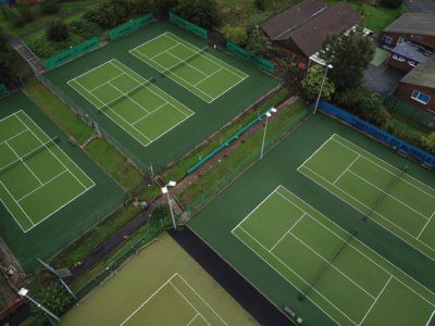 TigerTurf Tennis Aerial View