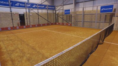 Padel Birmingham tennis court with Padel blue and white Artificial Grass
