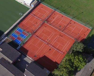Tennis Court with TigerTurf Advantage Clay Artificial Grass